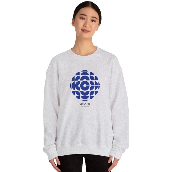 NWOT CBC 1986 Retro Logo Crewneck Sweatshirt in Light Grey | Size S - Picture 1 of 9
